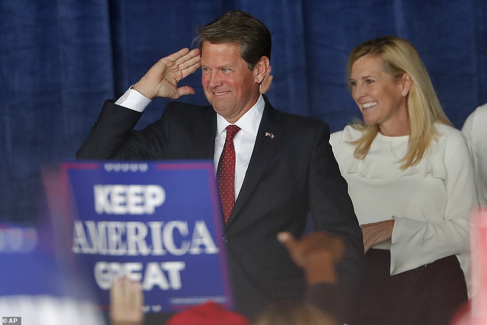 'The priority for all Georgia Republicans must absolutely be getting Trump across the finish line in November. Hopefully, at some point, we can get the personalities to reconcile, but in the meantime, Americans are suffering and dying from bad policies, not mean tweets.' 'Brian Kemp should focus his efforts on fighting Crime , not fighting Unity and the Republican Party! His Crime Rate in Georgia is terrible, his Crime Rate in Atlanta is the worst, and his Economy is average,' Trump wrote ahead of thousands gathering for his speech on Saturday. Trump then went after Kemp's wife and Georgia First Lady Marty Kemp.