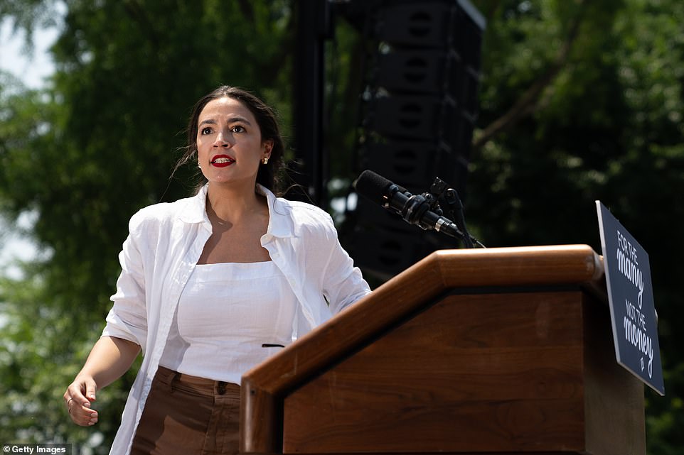 AOC did in fact question the ethics of having kids in a world that's being affected by climate change back shortly after she was elected in 2018. 'Basically, there's a scientific consensus that the lives of children are going to be very difficult. And it does lead, I think, young people to have a legitimate question: Is it okay to still have children?' she said in an Instagram live from March 2019.