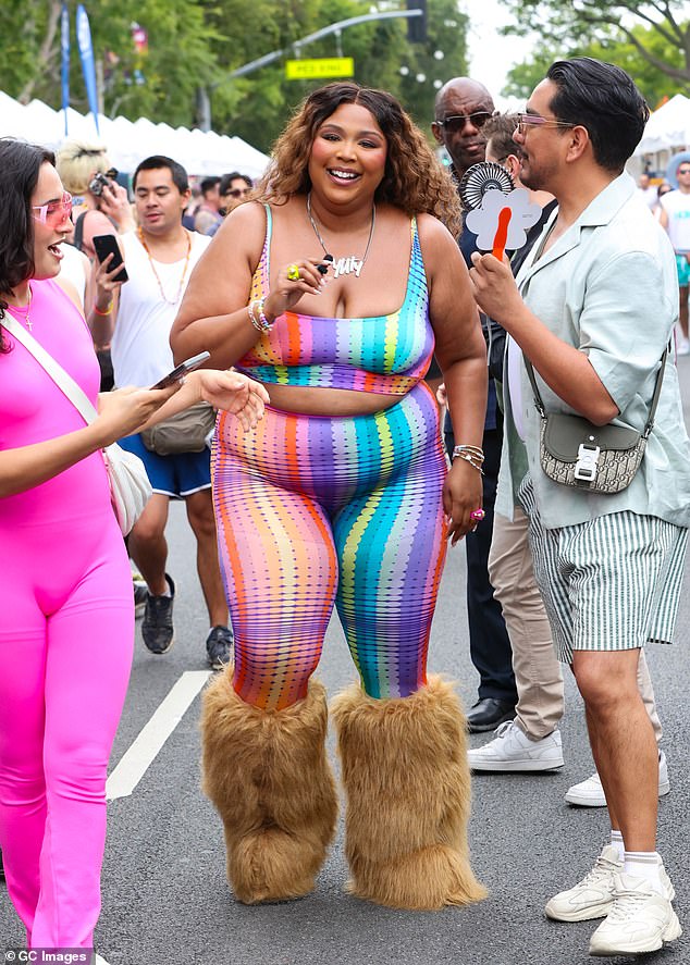 Lizzo attended a Pride Month celebration in LA in June