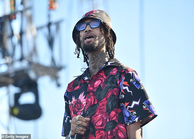 A 42-year-old man named Freddie Trone was convicted Wednesday in the robbery and shooting death of rapper PnB Rock (pictured in 2019 in Anaheim, California) at a South Los Angeles restaurant two years ago