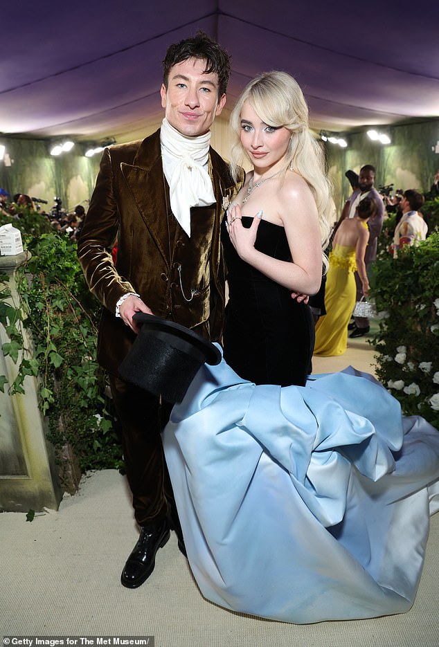 Sabrina Carpenter, 25, made a rare statement about her relationship with Barry Keoghan in an interview with Variety published Tuesday; they're seen May 6 at the Met Gala in Manhattan