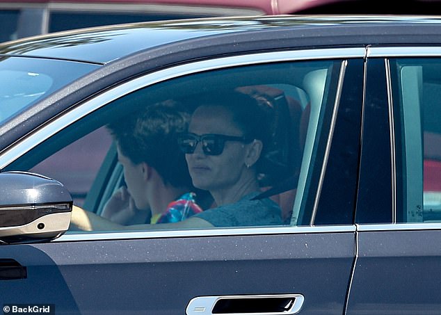 After stopping at the DMV, Garner was seen driving away and not yet letting Fin go behind the wheel