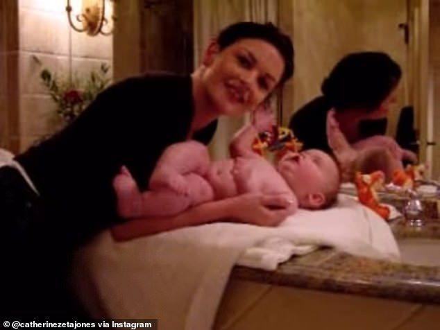 On Thursday, the 54-year-old Oscar winner uploaded a home video to her Instagram account that showed her fawning over her eldest child when he was just a baby boy