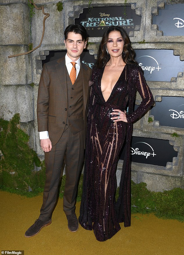 Zeta-Jones pictured with Dylan on December 05, 2022 in Los Angeles