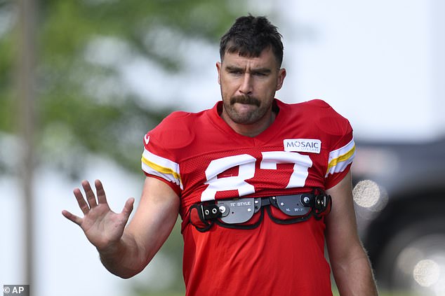 Kelce is currently at a Kansas City Chiefs practice camp ahead of the new NFL season