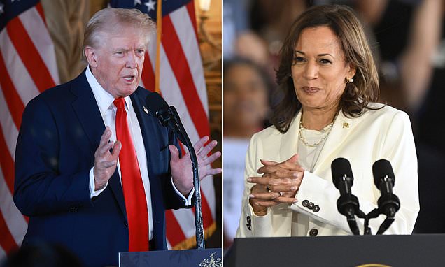 Trump says he has agreed to do THREE debates with Kamala Harris