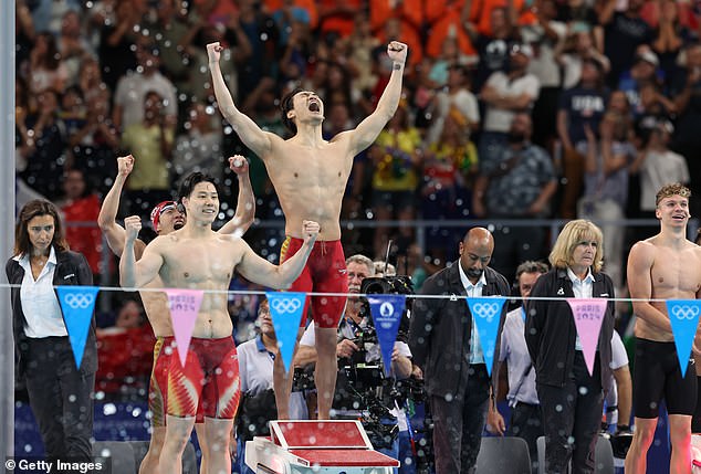 The team secured Olympic gold in the men's 4 x 100m medley relay last weekend