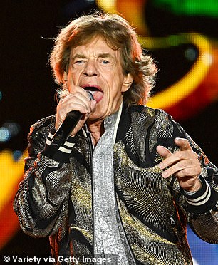 Townshend, who had three children with his first wife, Karen, to whom he was married for more than 25 years, and who is now married to composer Rachel Fuller, 51, has long been content to acknowledge his feelings for Sir Mick Jagger (pictured)