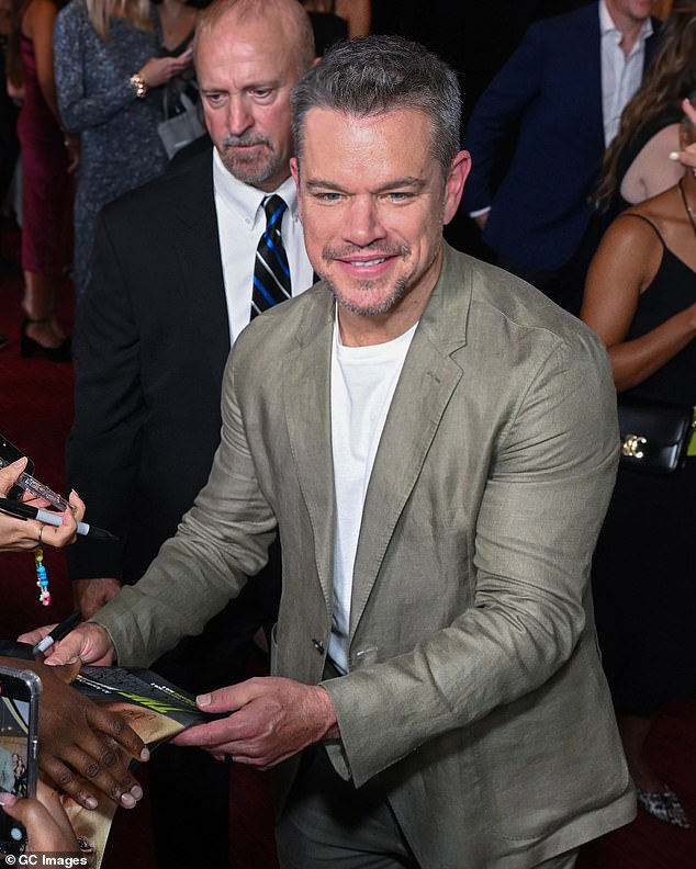 Matt Damon tried to explain Boston from his hometown perspective. The Bourne Identity actor, 53, is currently starring alongside his fellow Boston boy Casey Affleck, 48, in The Instigators, seen here at the film's premiere