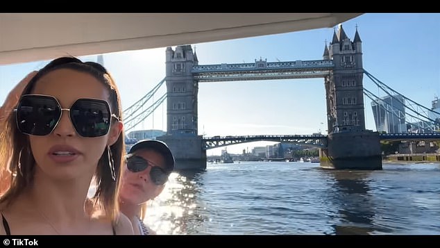 They concluded their trip with a relaxing cruise down the Thames, which took them under the iconic Tower Bridge