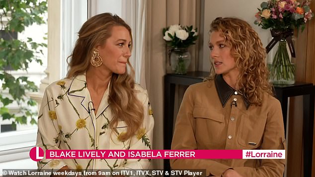 Blake also spoke abut her relationship with co-star Isabella Ferrer - who joined her on the talk show