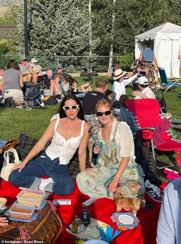 'Family outing at @svmusicfestival! Picnicking on the grass, listening to a magnificent orchestra, and surrounded by the majestic Idaho mountains,' she captioned the post