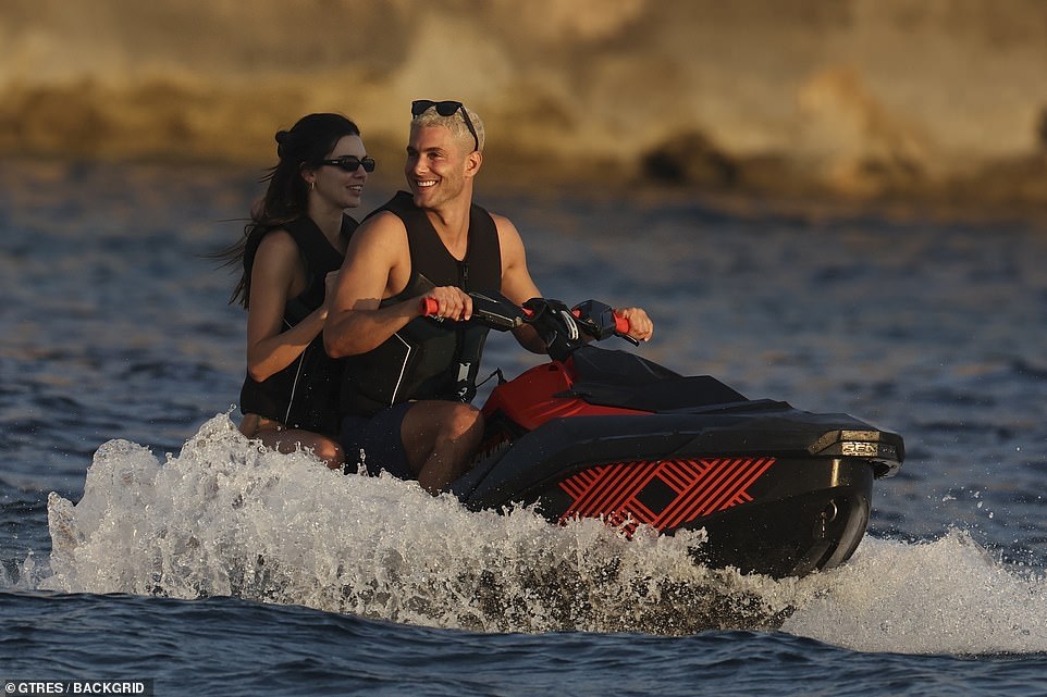 Fai sported a life vest and a pair of sunglasses