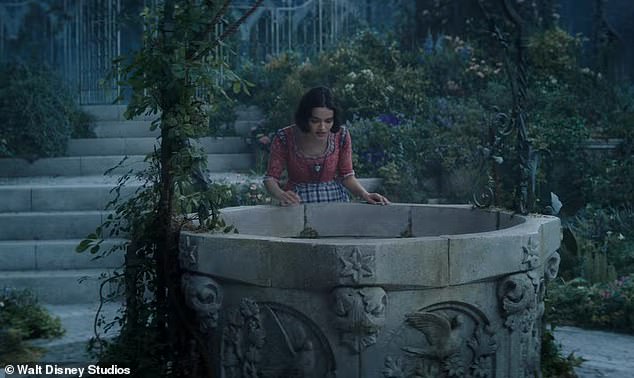 She is then seen gazing into a well