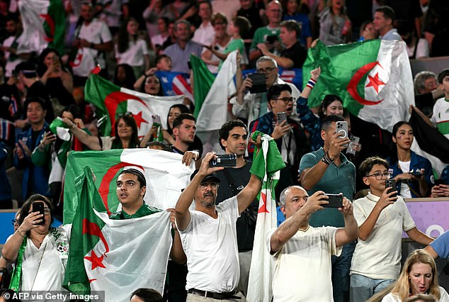 The crowd around the Phillippe-Chatrier Court was full of Algerian supporters and flags