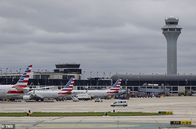 The death of Virginia Christine Vinton, 57, of Waxhaw, was ruled a suicide by the Cook County Medical Examiner's Office on Friday (pictured: Chicago O'Hare)