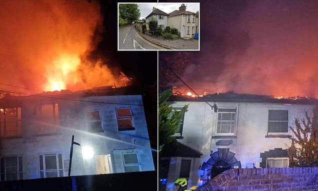 Man in his 40s dies in huge house fire - as probe is launched into cause of early-hours