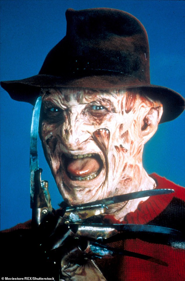 The British Board of Film Classification (BBFC) says the age limit to watch the 1984 horror movie A Nightmare On Elm Street, in which knife-wielding Freddie Krueger (pictured) attacks teenagers as they sleep, should be lowered from 18 to 15