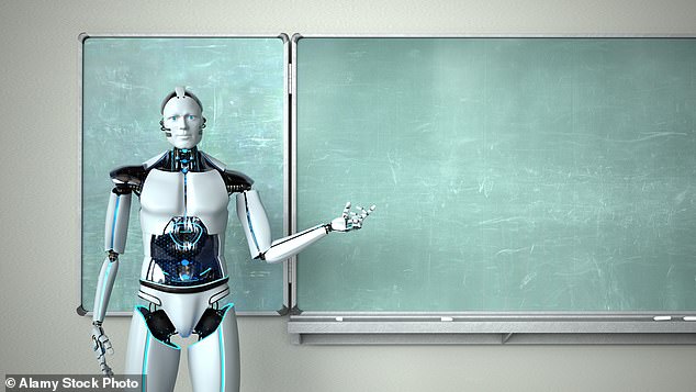 A school is introducing Britain's first 'teacherless' classroom where lessons will be conducted by artificial intelligence (stock photo)