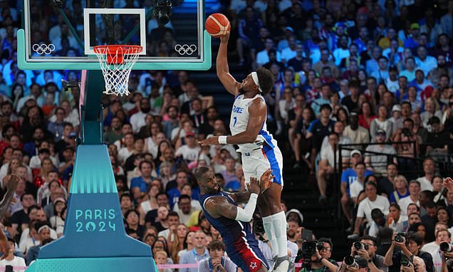 LeBron James finds himself on the wrong end of WILD dunk from France's Guerschon Yabusele