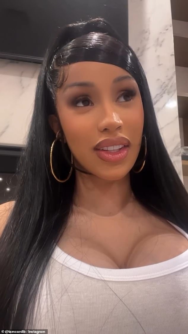 Pregnant Cardi B shared a sweet video of her two kids, daughter Kulture, 6, and son Wave, two on Instagram