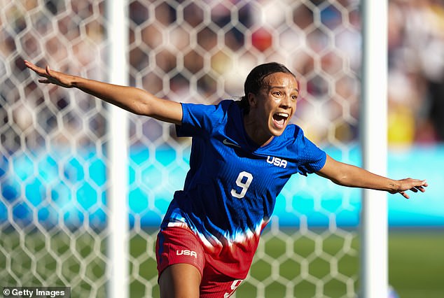 Mallory Swanson scored the gold-medal-winning goal in the 57th minute against Brazil