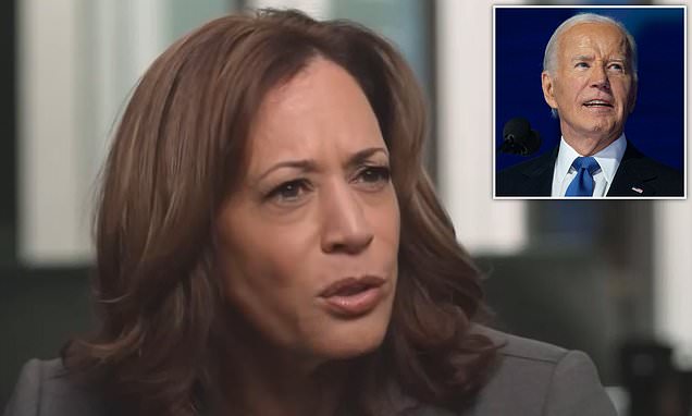 Kamala Harris insists she doesn't regret saying Biden, 81, was fit to serve in 'vague' and