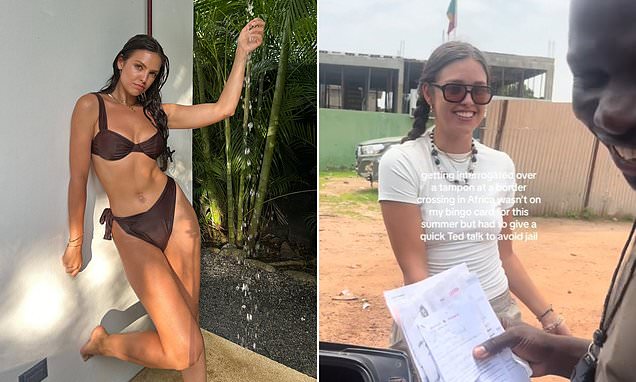 Glamorous influencer is questioned at border over object in her bag - and is forced to