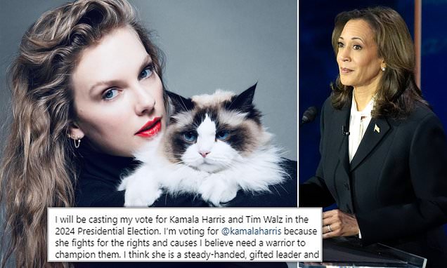 Taylor Swift endorses Kamala Harris