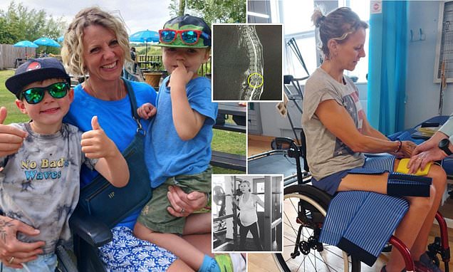 Teacher, 40, left paralysed for life after being crushed by 120kg barbell at the gym