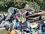 Farmer takes fly-tipping into his own hands after huge mountain of rubbish dumped on his land... but it backfires spectacularly