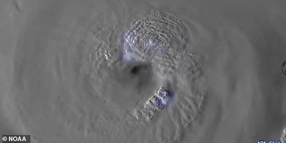 13893689 Hurricane Helene explodes into a monster Category 4 as frightening radar image shows its lightening-filled eye barreling toward Florida