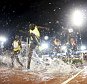 FILE - This is a Friday May 9, 2014  file photo of athletes as they compete in the men's 3,000m steeplechase at the IAAF Diamond League in the Qatari capital Doha. Doha ere chosen Tuesday Nov. 18, 2014 to host the 2019 athletics world championships. The Qatari capital beat  bids from Eugene, Oregon, and Barcelona in a secret vote Tuesday by members of the IAAF council.  (AP Photo/Osama Faisal)