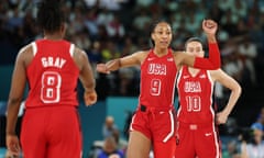 A’ja Wilson led the US with 20 points against Nigeria. 