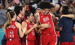 Sabrina Ionescu celebrates winning women’s basketball gold after a pulsating win against France in the Olympic final