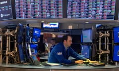 A trader on the floor of the New York Stock Exchange