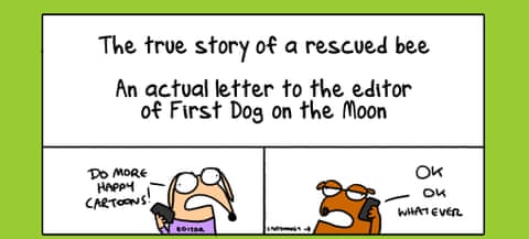 First dog on the moon: Saved A Bee, panel 1