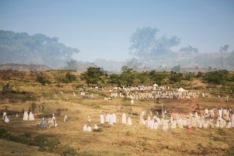 Christians celebrate Timket, the baptism of Jesus outside a church near Bahir Dar, South Gonder, Ethiopia.