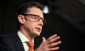 Assistant treasurer Stephen Jones addresses the National Press Club