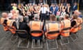 The prime minister, Rishi Sunak, takes part in a Q&A with workers during a visit to West William Distribution in Ilkeston, Derbyshire.