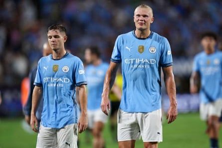 Erling Haaland in a pre-season friendly