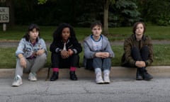 Girl power … Sofia Rosinsky, Riley Lai Nelet, Camryn Jones and Fina Strazza in Paper Girls.