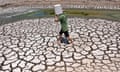 Dried-up pond in Vietnam