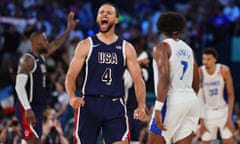 Stephen Curry celebrate during the men’s Olympic basketball final.