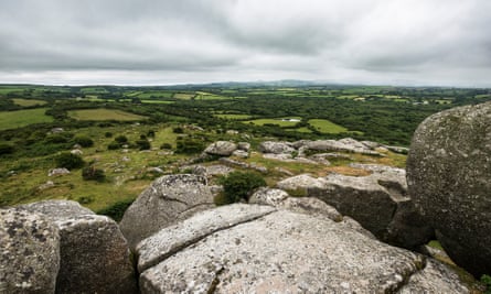 The view toward St Austell Bay from Helman Tor