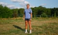 Footballer Ashlee Hincks, standing in a field