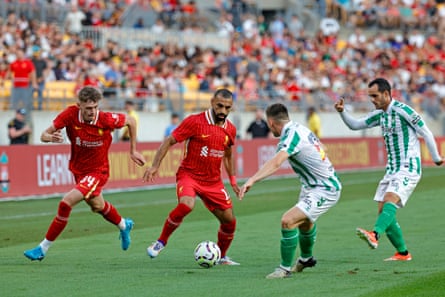 Mo Salah on the ball against Real Betis in a pre-season fixture