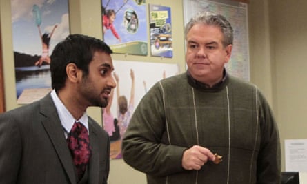 Aziz Ansari and Jim O’Heir in Parks And Recreation.