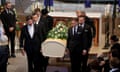 David Beckham was among the mourners at the funeral service for England's first overseas manager