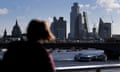 The skyline of the City of London.